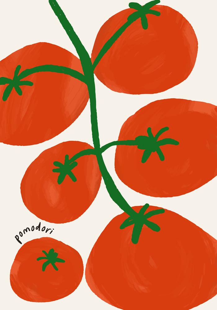 Tomate Pomodori Art Poster