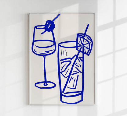 Drinks Graphic Art Poster