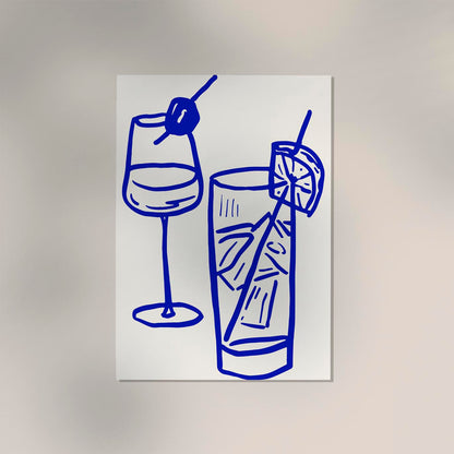 Drinks Graphic Art Poster