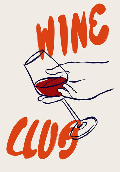 Wine Club Art Poster