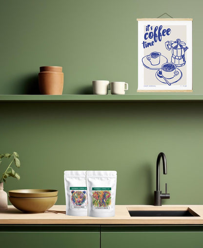 Bilder & Breakfast Gift Set - A3 Canvas Print & Special Coffee by Morning Coffee Co