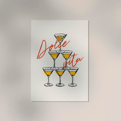 Drinks & La Dolce Vita Art Poster