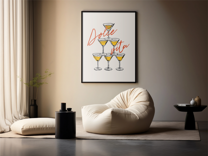 Drinks & La Dolce Vita Art Poster