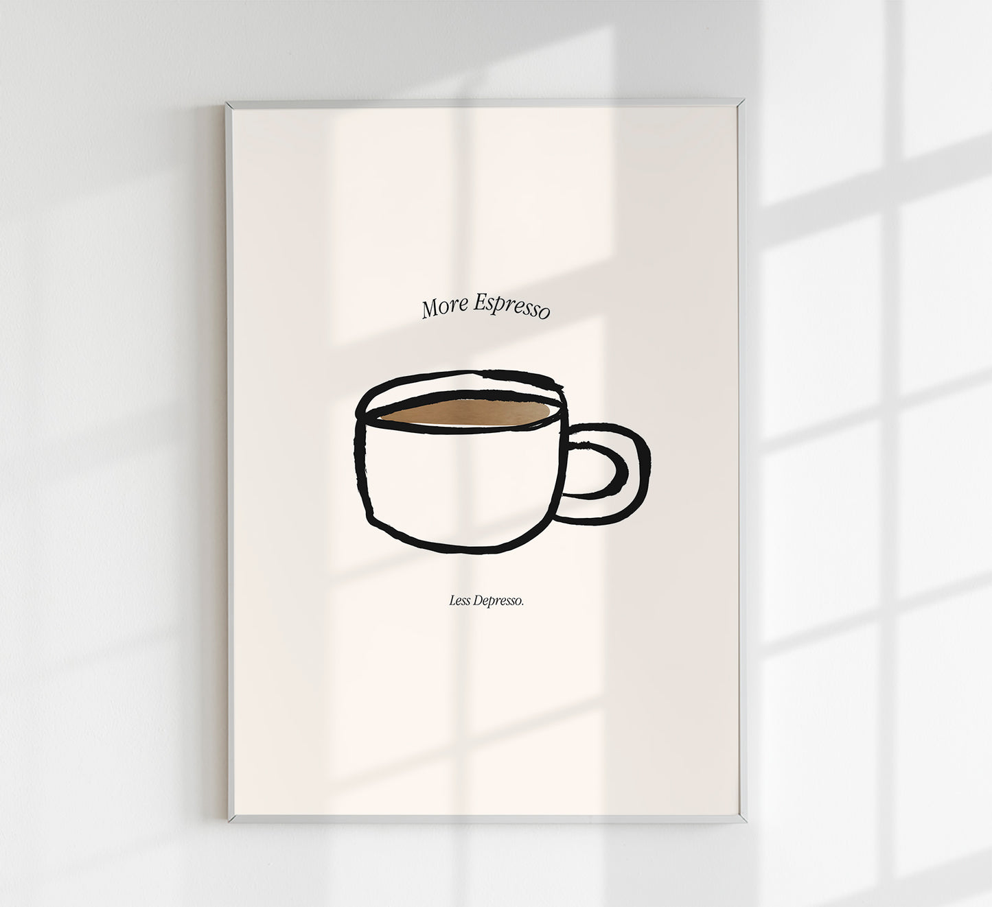 More espresso less depresso Coffee Art Poster