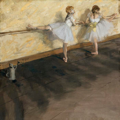 Dancers Practicing at the Barre by Edgar Degas