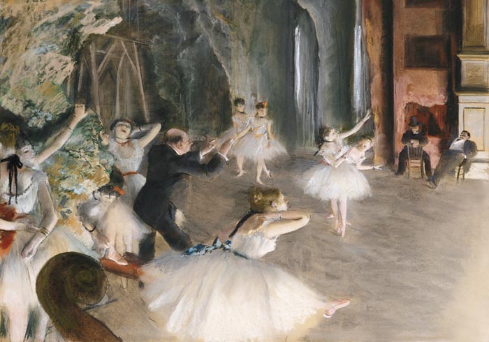 The Rehearsal Onstage by Edgar Degas