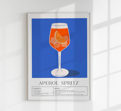 Aperol Spritz Drink Art Poster