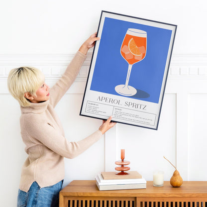 Aperol Spritz Drink Art Poster