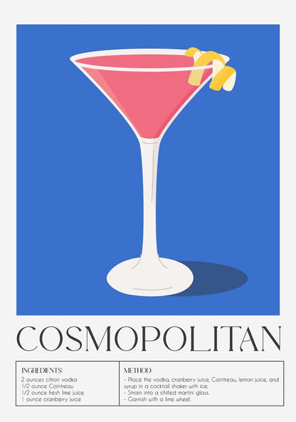 Cosmopolitan Drink Art Poster