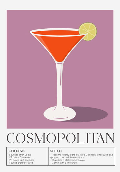 Cosmopolitan n. 2 Drink Art Poster