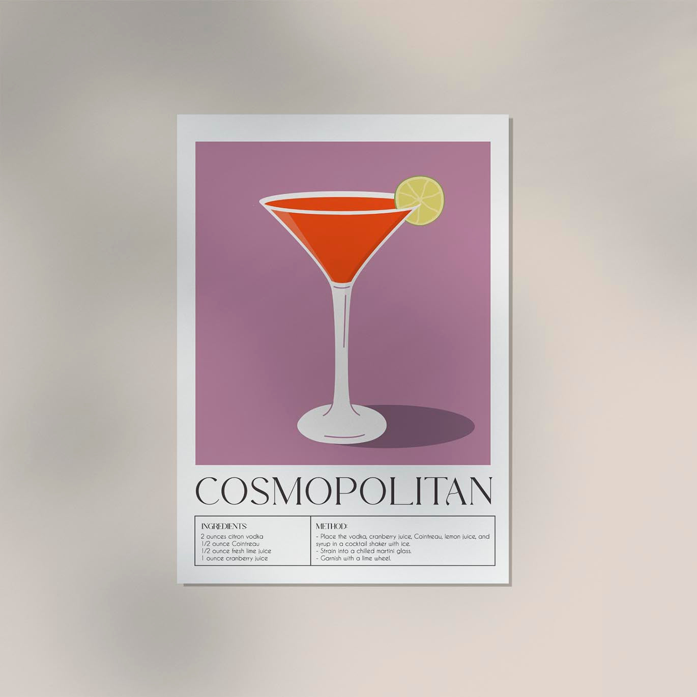 Cosmopolitan n. 2 Drink Art Poster