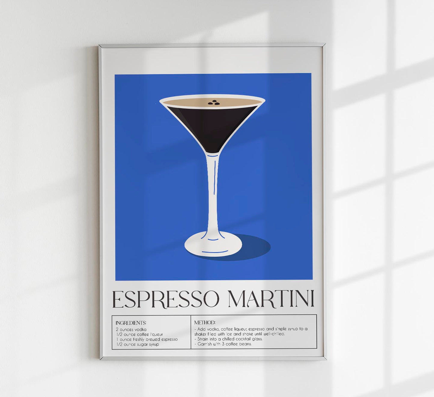 Espresso Martini Drink Art Poster