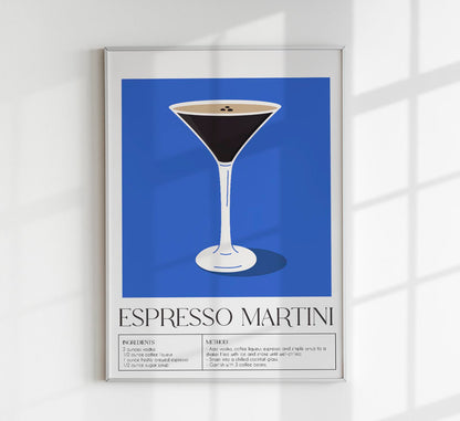 Espresso Martini Drink Art Poster