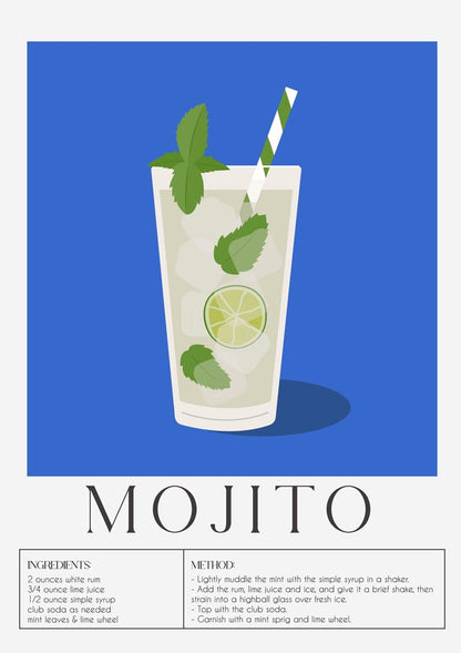 Mojito Drink Art Poster