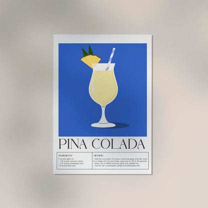 Pina Colada Drink Art Poster