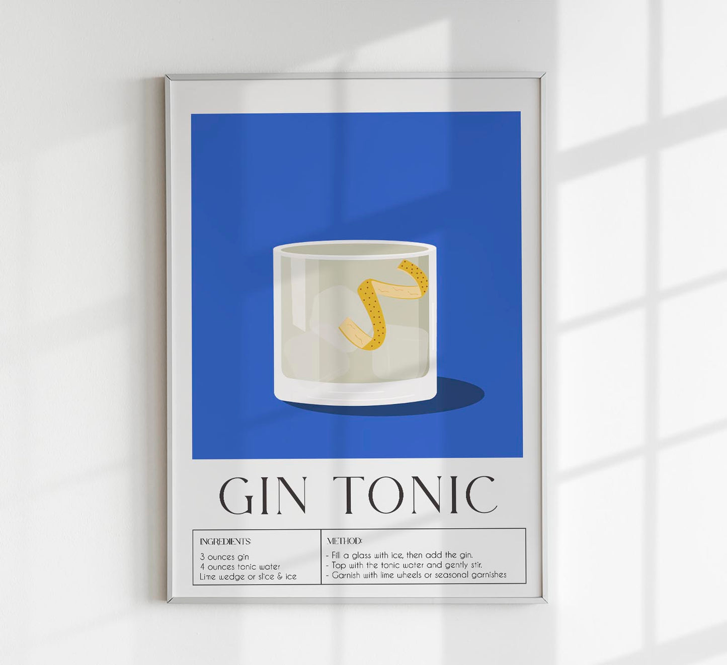 Gin Tonic nr 2 Drink Art Poster