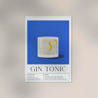 Gin Tonic nr 2 Drink Art Poster