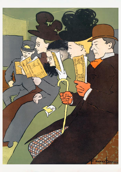 People reading books by Edward Penfield