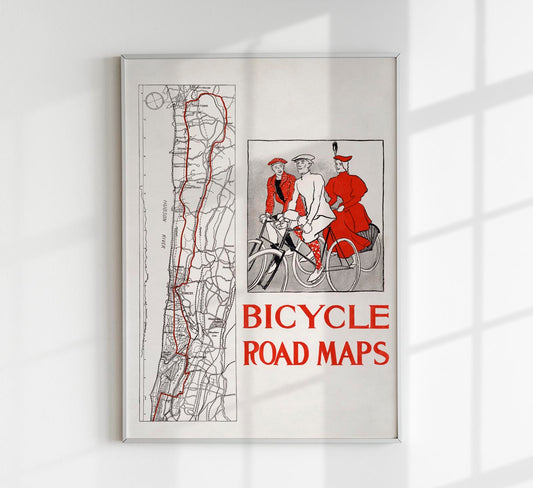 Bicycle road maps by Edward Penfield