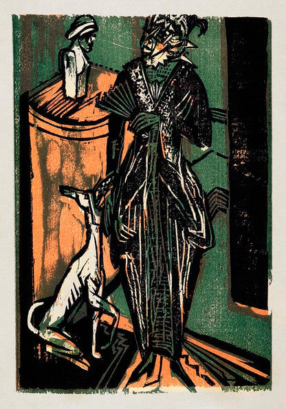 Exhibition of Dresses of Mrs. Eucken by Ernst Kirchner