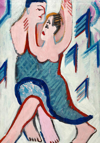 Dancing Couple in the Snow  by Ernst Kirchner