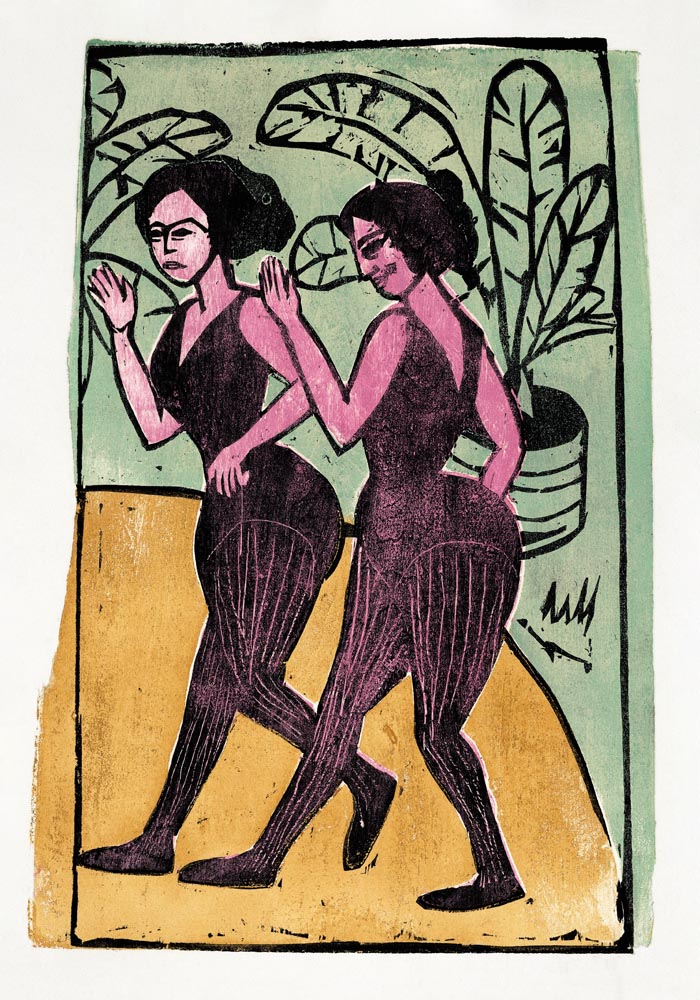 English Step Dancers  by Ernst Kirchner