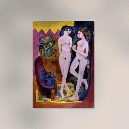 Two Nudes in a Room by Ernst Kirchner