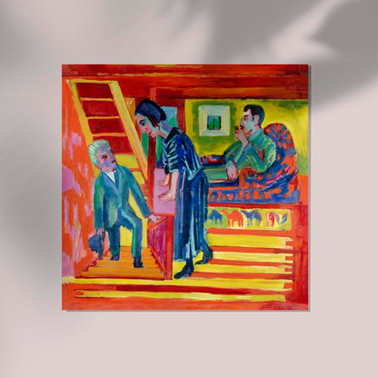 The Visit - Couple and Newcomer by Ernst Kirchner