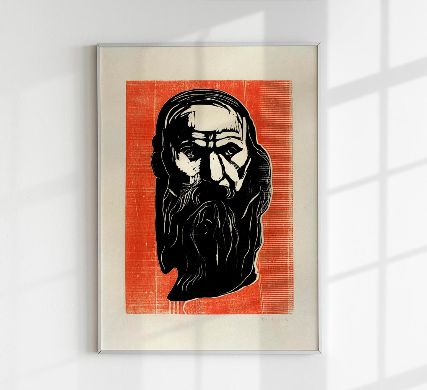 Edvard Munch Head of an Old Man Art Poster