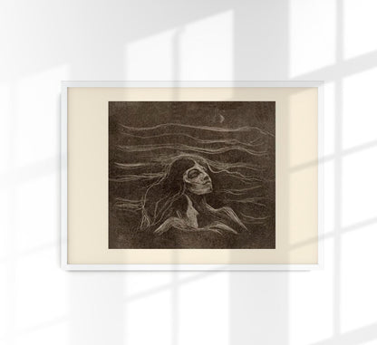 Edvard Munch On the Waves of Love Art Poster