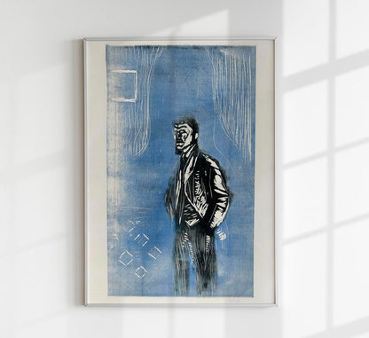 Edvard Munch Self-Portrait in Moonlight Art Poster