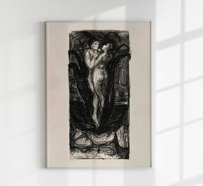 Edvard Munch The Flower of Love Art Poster