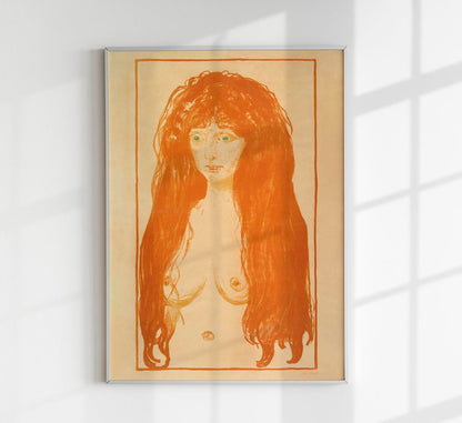 Edvard Munch The Sin Art Poster