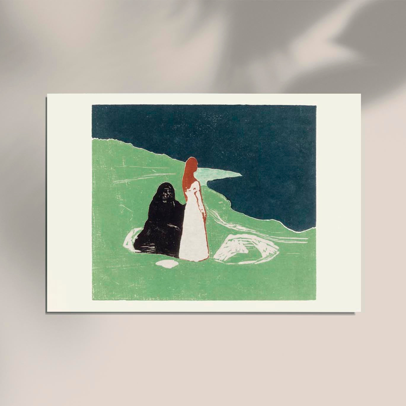 Edvard Munch Two Women on the Shore Art Poster