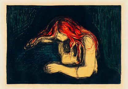 Edvard Munch The Vampire II Art Poster