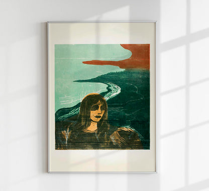 Edvard Munch Against the Shore Art Poster