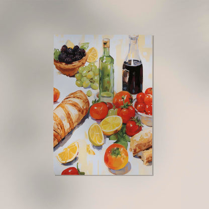 At the table Art Print