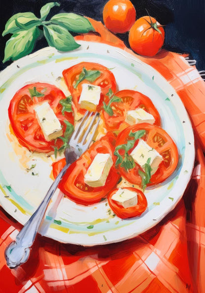 Tomatoes Salad Art Print