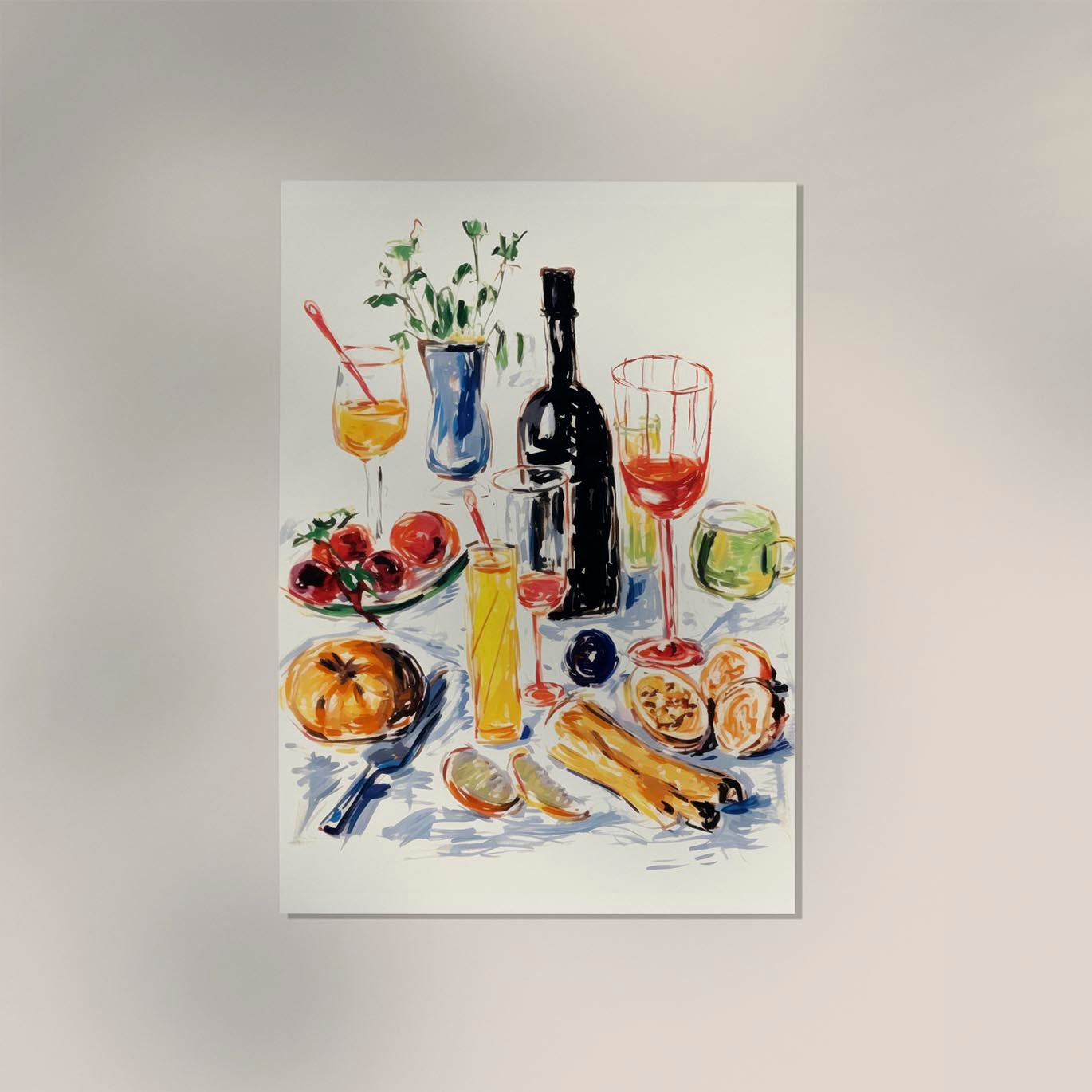 Little Party at the Table Art Print