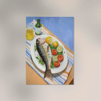 Grilled Fish Art Print