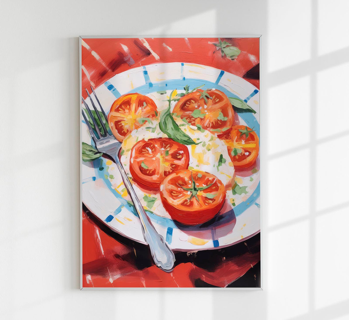 Burrata and Tomatoes Art Print
