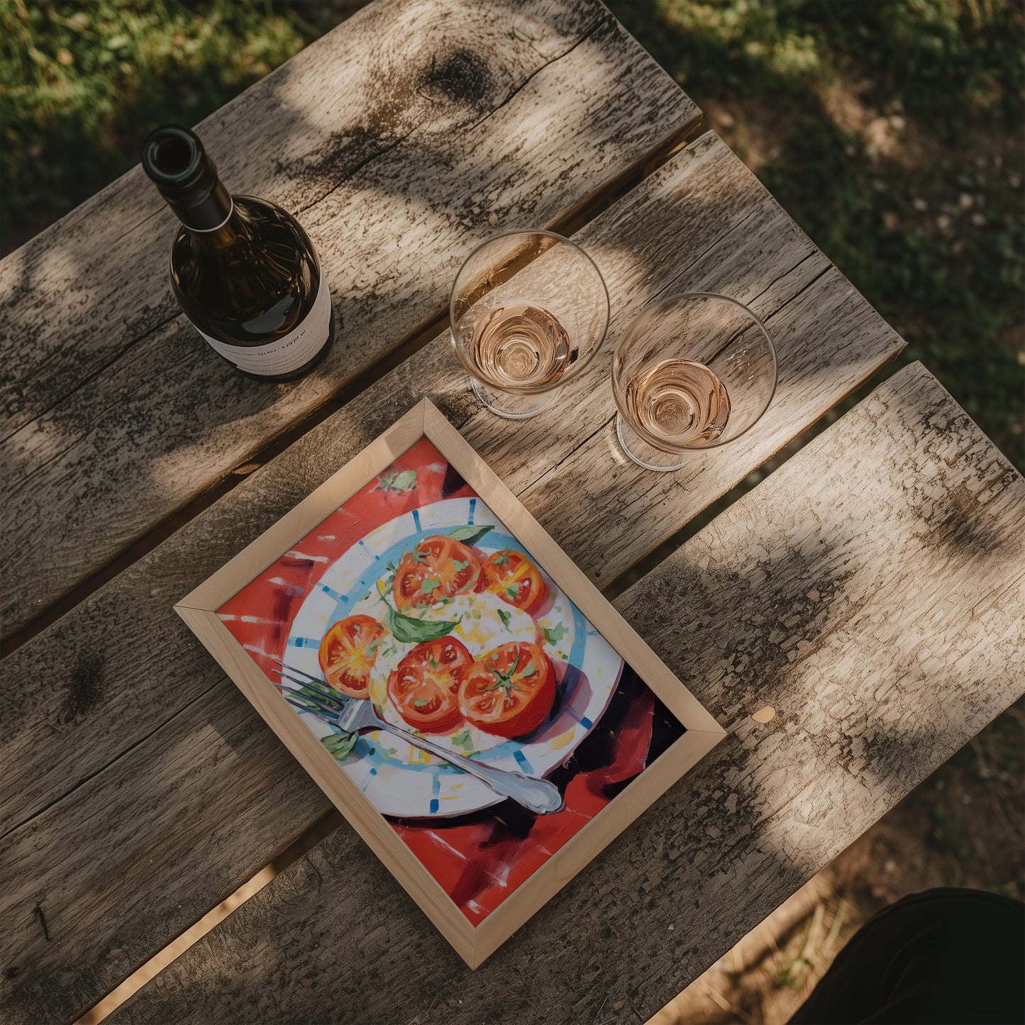 Burrata and Tomatoes Art Print