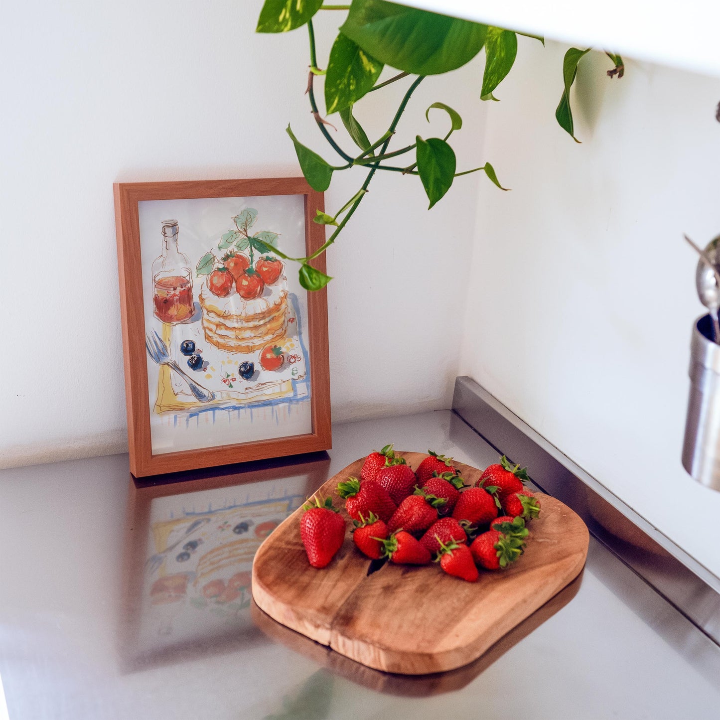 Pancakes and Berries Art Print