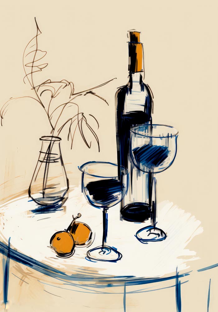 Wine Glasses Art Print