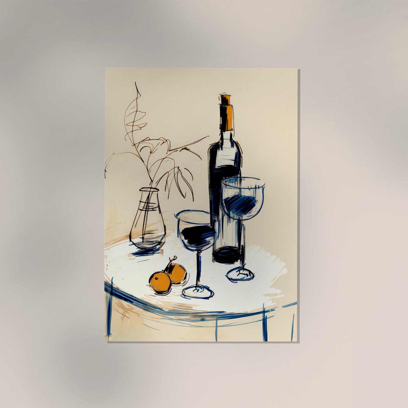 Wine Glasses Art Print