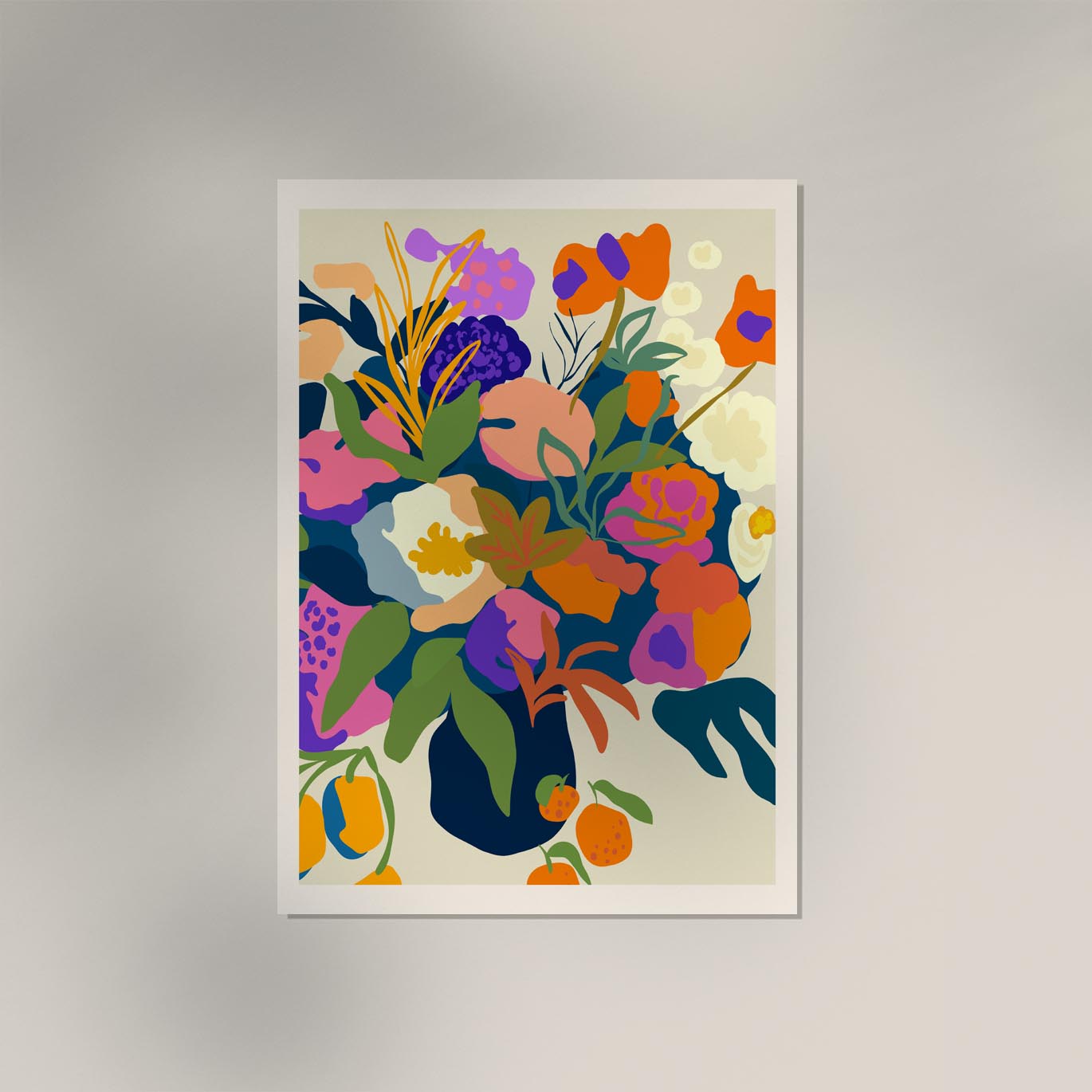 Colorful flower bouquet Art Print