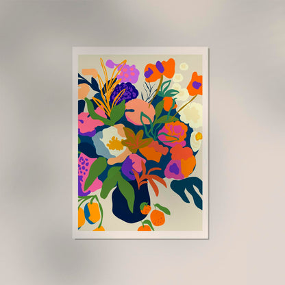 Colorful flower bouquet Art Print