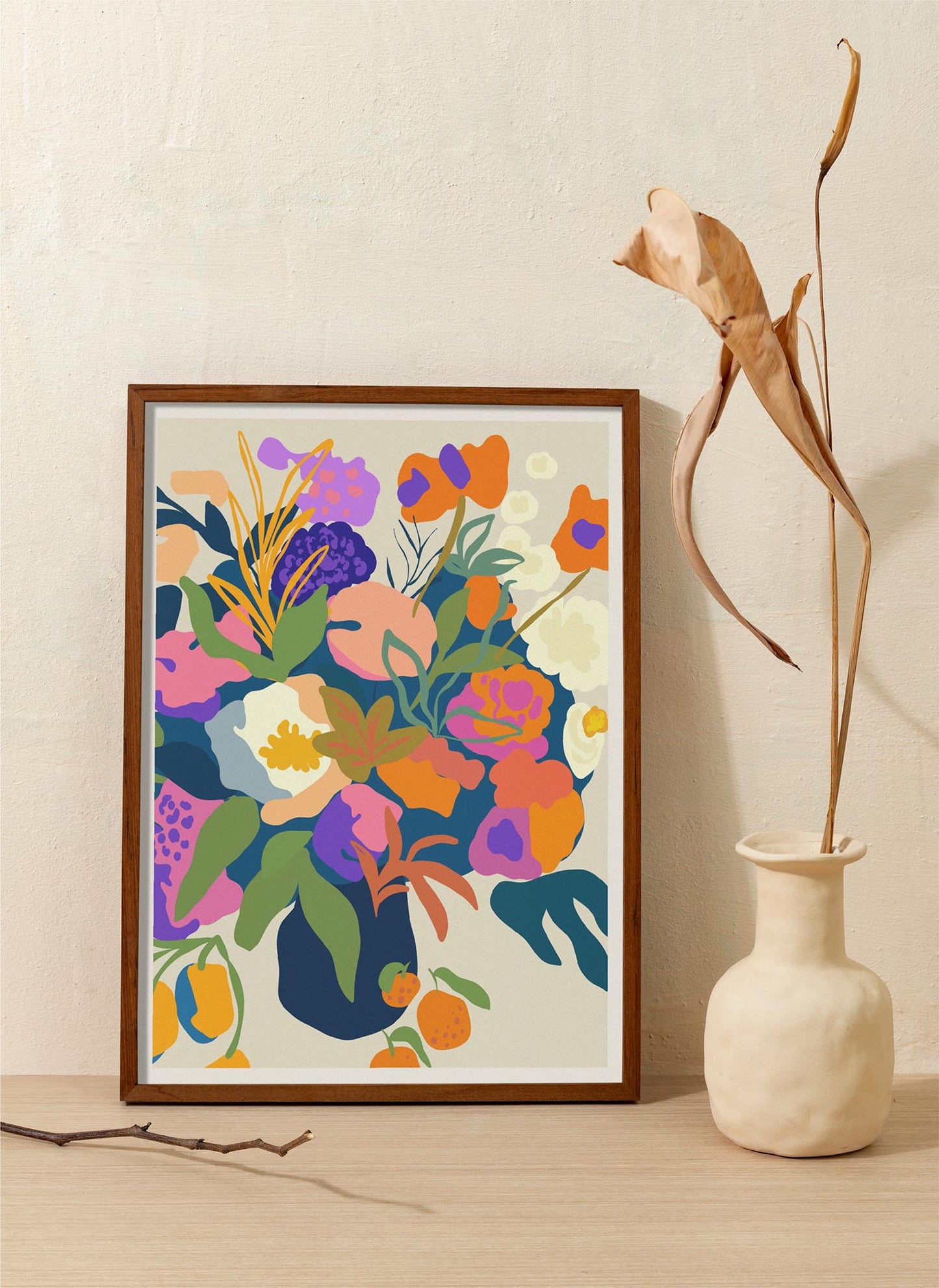 Colorful flower bouquet Art Print