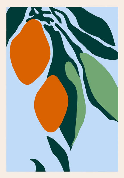 Mango blues Art Print