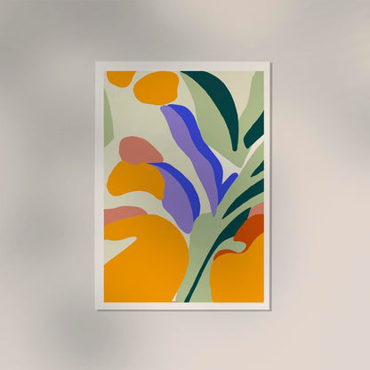 Tropical fluid leafs Art Print